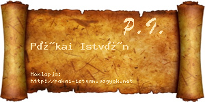 Pákai István névjegykártya