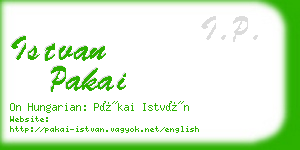 istvan pakai business card